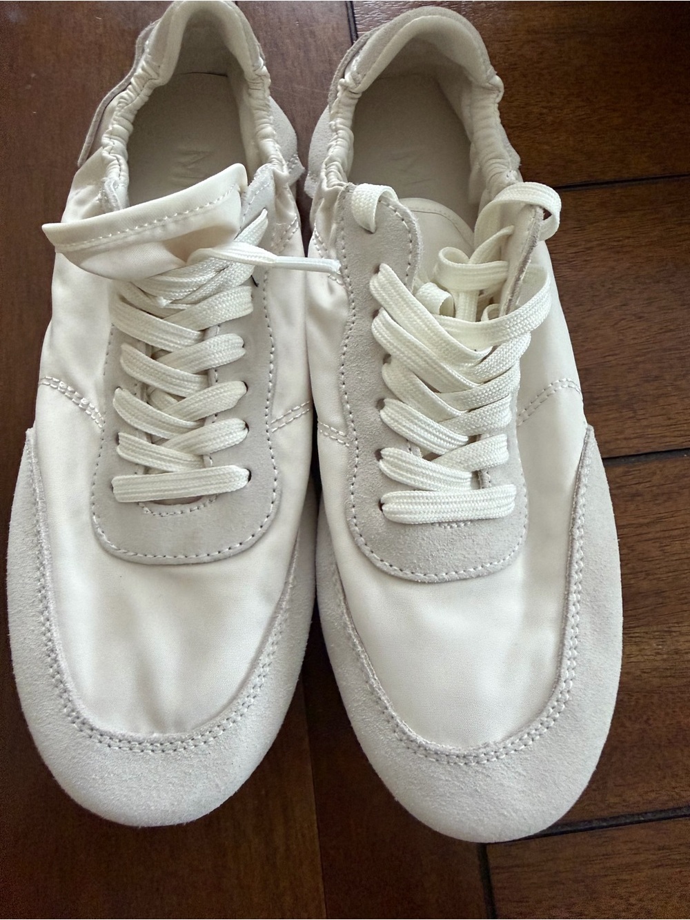 Mango Women's Lace-Up Sneakers in Off-White